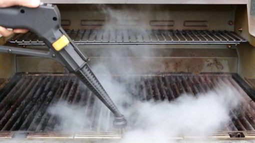 cleaning kitchen by steam cleaning machine in New York City