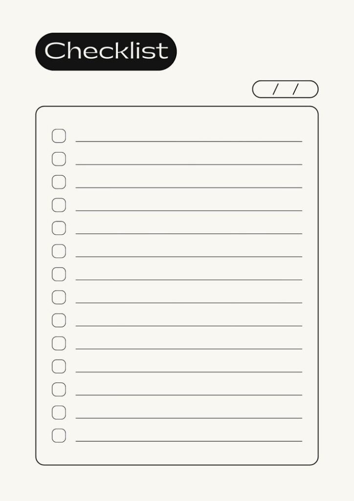 checklist pdf and tools